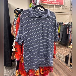Cutter & Buck striped blue polo golf sports men’s size XL NWOT